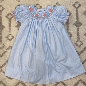 24M Smocked Easter Bunny Dress!